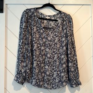 Hinge Blue & White Blouse (M)